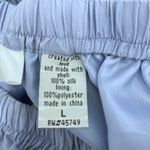 Oleg Cassini Vintage 80s Silk Pants Women’s M Blue Loose Fit Elastic Tie Waist Size M Photo 10