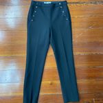 Per Se  Black Military-Style Side Button Trousers in Black ~ Size 2 💛 Photo 7