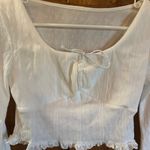 Nordstrom Elegant White Lace Trimmed Y2K Women's Top! Size Small! Photo 2