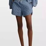 Polo Ralph Lauren Women Quilted Chambray Drawstring Short Size XS NWT $1… Blue Photo 2
