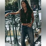 ZARA  Faux Leather Vest - Cropped Photo 3