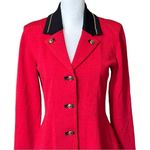 Toula Red Military Knit Blazer Gold Detailing Sz 4 NWT Photo 4