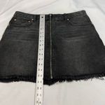 We The Free Free People Dark Gray Zip It Up Denim Mini Skirt Photo 4