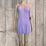 Lulus Lulu’s Fantastic Figure Shiny Lilac Tie-Back Bodycon Mini Dress XL Photo 1