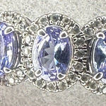 Sterling Silver 2.27ct Tanzanite White Zircon Ring Size 8 Photo 0