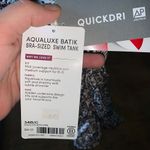 Athleta  Aqualuxe Batik NWT brown and white Jacobean tankini swim top Photo 4