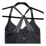 Lululemon Power Y Satin Strap Tank Top Black Size 4 Built-In Bra Yoga Activewear Photo 3