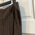 Sigrid Olsen Chocolate Brown Swirl Structured Fit & Flare Skirt - Size 6 Photo 3