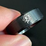 Lion King Black Stainless Steel ring Photo 6