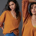 Anthropologie Annette Floral Sleeve Oversized Thermal Top Photo 3