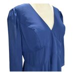 JJs House Chiffon Evening Dress Womens 10 Blue V Neck Floor Length Formal Gown Photo 2