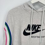 Nike Gray Hoodie Long-Sleeved Graphic Pull-Over Hoodie Medium Photo 2