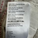 Anthropologie  Pants Womens 25 Beige Linen Pleated Floral Boho Cottagecore Photo 6