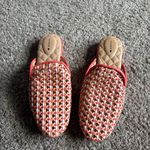 Birdies Womens Size 8.5 Coral Woven Lattice Mules Slip On Shoes Phoebe Flat Orange Photo 1