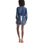 Lucky Brand Workwear Valeport Denim Trucker Drawstring Dress XS Photo 2