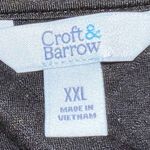 Croft & Barrow  black quilted style quarter zip up top. Photo 4