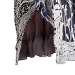 Byron Lars Black Navy White Floral Embroidered Tulle A Photo 6