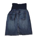 Oh baby motherhood distressed pockets jeans skirt size small Blue Photo 2