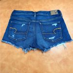 American Eagle  Outfitters Ripped Blue Jean Shortie Shorts Photo 1