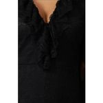 Alexis  Lucasta Women's L 8/10 Black Lace Ruched Ruffle Trim Maxi Evening Formal Photo 8