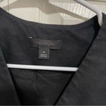 Ann Taylor  Classic Black Vest V Neck Linen Blend size 4P Photo 1