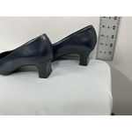 Womans Naturilizer Slipon Pumps 8 M Navy Block Heel Square Toe Blue Photo 3