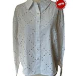 Remi James White Diamond Pattern Beads Crop Top Women Size Medium NWT | 63 Photo 0