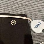 Michael Kors  Black Pull-on Pants Stretch Size Small Emblem And Split Ankle Photo 6