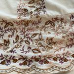 Lucky Brand  Embroidered White Cotton Tank Top L Photo 1