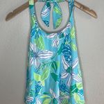 Lilly Pulitzer  Vintage Tropical Parrot Print Halter Swim Tankini Tank Top Size M Photo 1