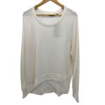 Athleta Serenity Criss Cross Sweatshirt L White Long Sleeve Modal Blend NWT Photo 1