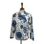 Vintage Painted Pony Floral Patterned Jacket Size Medium White Photo 0