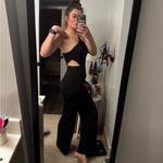 NBD Revolve  Black Cut Out Flared Jumpsuit Photo 1