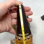 Jimmy Choo Chunky Platform Block Heel Studded O Ring Suede Leather Sandal Heels Photo 10