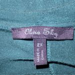 Olivia Sky  Teal Blouse with Flared Sleeves Photo 4
