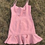 Bardot NWT Gigi Ruffle Hem Fit & Flare Minidress Light Pink Photo 2