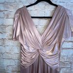 Adrianna Papell Women's Dusted Petal Twisted Metallic Evening Gown Dress Size 6 Photo 4