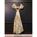 STAUD  Coliseum floral leafs cut out linen Maxi Dress size 6 Photo 1
