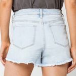 RSQ  Vintage High Rise Light Wash Blue Denim Jean Shorts Raw Hem Size 25 / 1 Photo 3