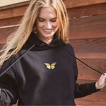 Brandy Melville Black Butterfly Oversized Sweatshirt Photo 1