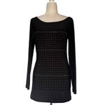 Cache  Studded Bodycon Womens Dress Sz M Y2K Clubwear Edgy Vampy Black Mob Wife Photo 1