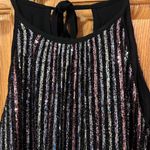 Anthropologie Maeve by  Disco Halter Wide Leg Metallic‎ Striped Jumpsuit Size 8 Photo 10