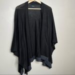 Bloomingdales  Collection Fifty Nine Black Poncho Cardigan Photo 4