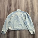 Flax +Field Light Blue Denim Jacket 2X Puff Sleeve. Photo 1