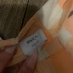 RVCA  nwt orange checker flower trousers pants classic summer fall boho casual Photo 7