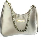 White Fox Boutique  Chain Strap‎ Nylon Shoulder Bag Tan Gold Trendy Going Out Photo 2