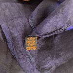 Dark blue patterned thin lightweight scarf Photo 4