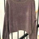 American Eagle Outfitters Chenille Balloon Sleeve Sweater Tan Size XS Photo 0