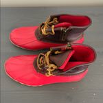 Sperry  Women’s Waterproof Duck Boots Red Brown Leather Fleece Lined Size 8 Photo 1