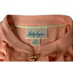 Lady Hagen  Peach Ruffled Shirt Womens M Hydro-Dri Golf Short Sleeve Button UPF Photo 11